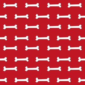 Pet Quilt A - Dog bone fabric - red coordinate