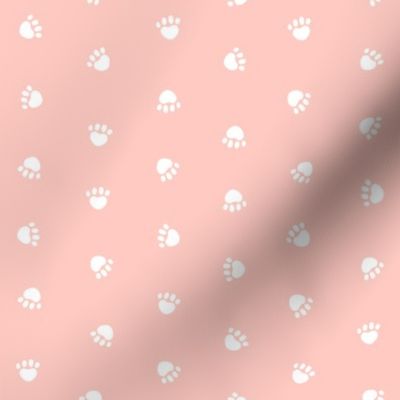 Pet Quilt D - Dog paw coordinate - peach