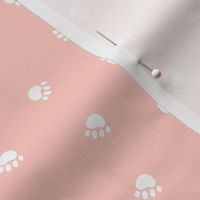 Pet Quilt D - Dog paw coordinate - peach