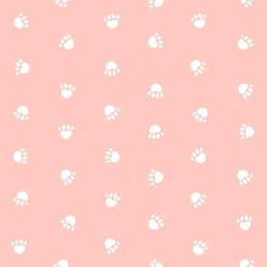 Pet Quilt D - Dog paw coordinate - peach