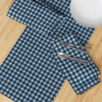 Pet Quilt B - Buffalo check - navy and blue coordinate