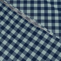 Pet Quilt B - Buffalo check - navy and blue coordinate