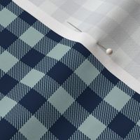 Pet Quilt B - Buffalo check - navy and blue coordinate