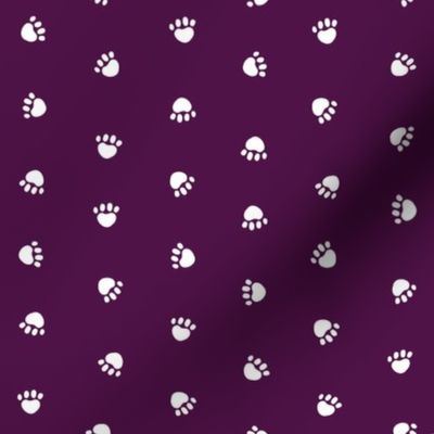 Pet Quilt C - Dog paws fabric - purple