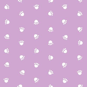 Pet Quilt C - Dog paws fabric - lilac