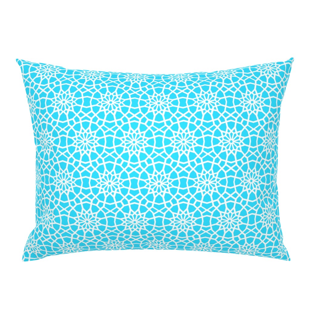 Turquoise Moroccan Mandala // Palace //  Marrakesh star flower // 