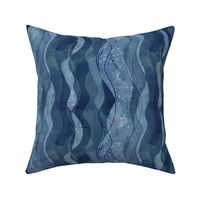 Water pattern stripe dark blue