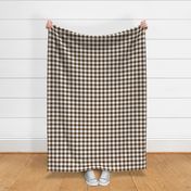 buffalo plaid brown and white 1"