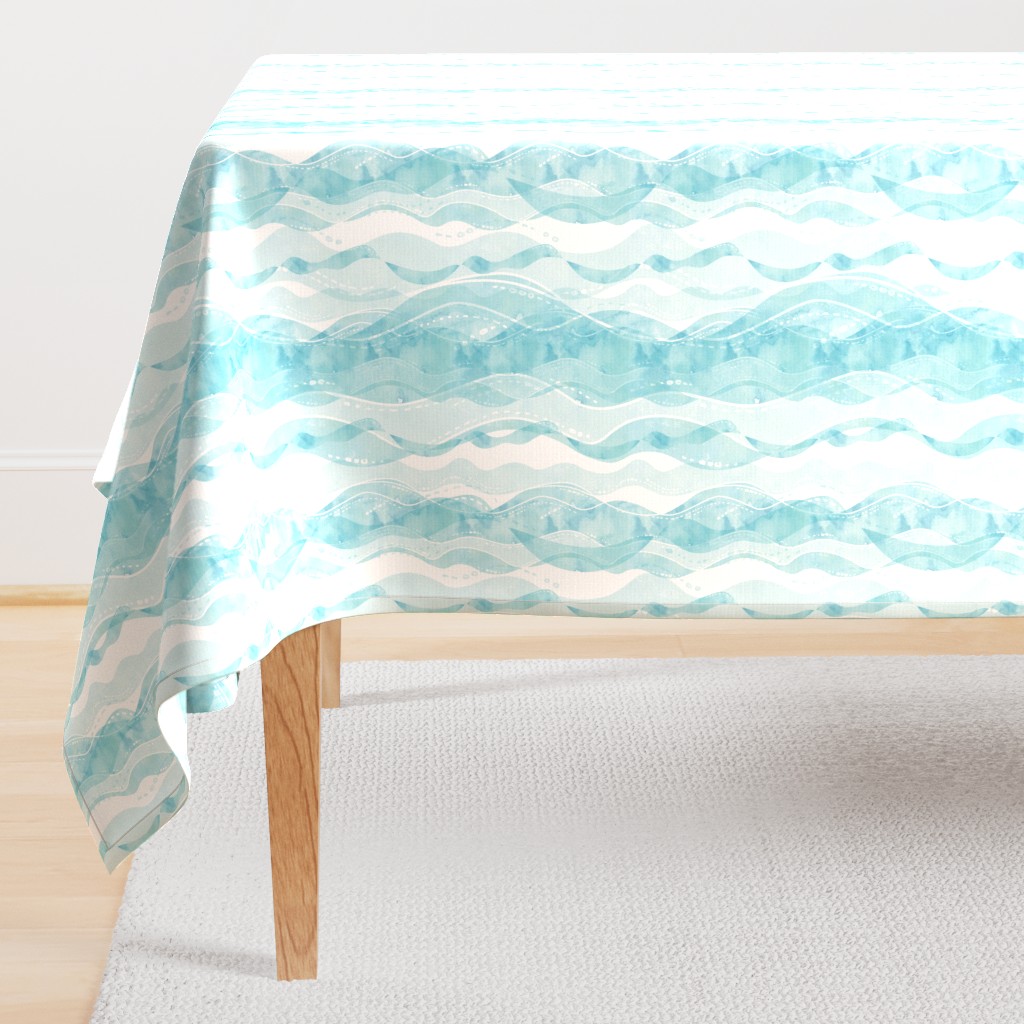 Water pattern stripe mint green