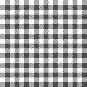 buffalo plaid dark grey and white 1"