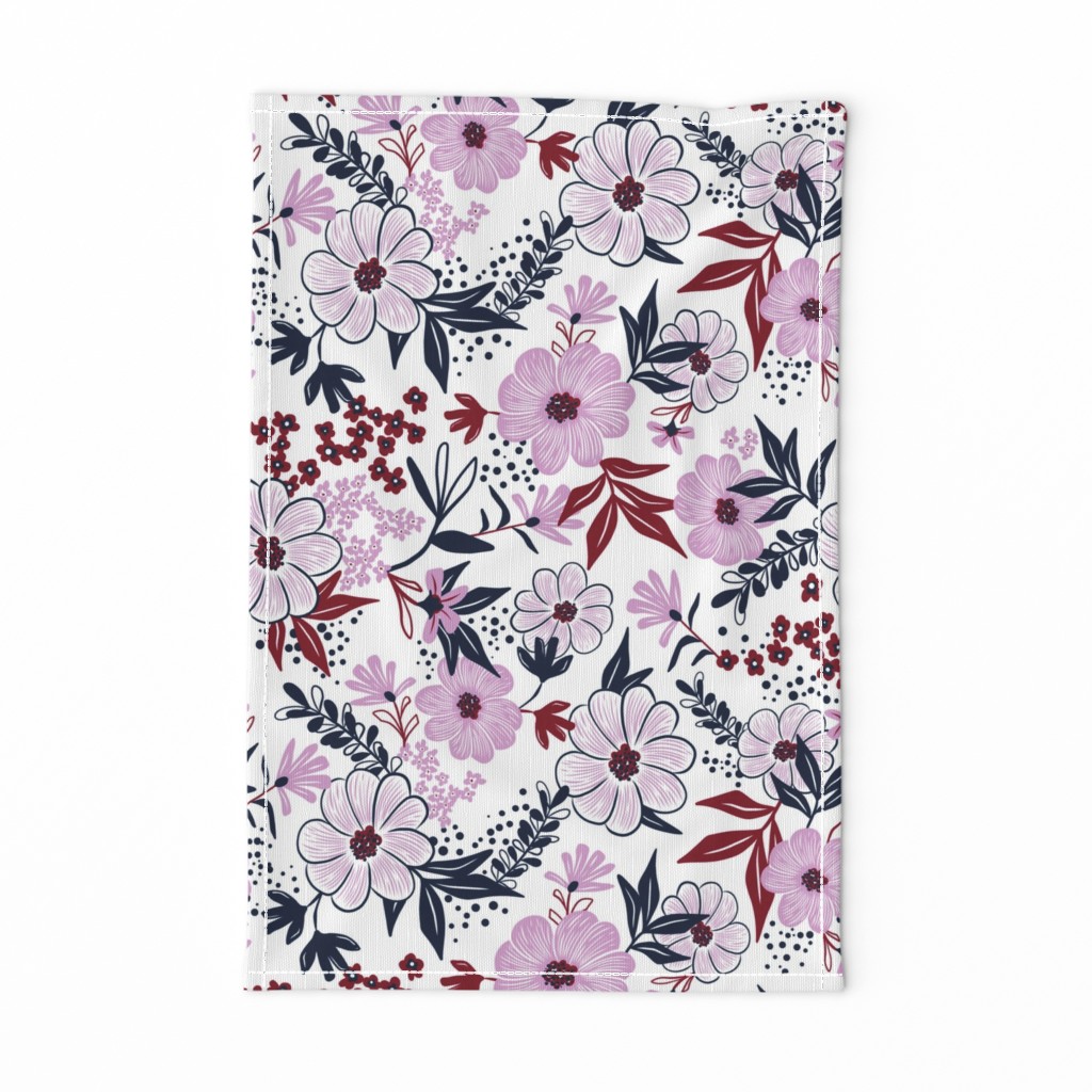 Harper Floral - Spoonflower Limited Color Palette Challenge