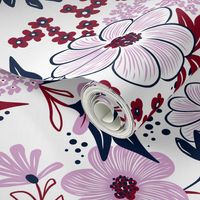 Harper Floral - Spoonflower Limited Color Palette Challenge