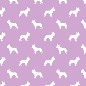 Boston terrier silhouette - Pet Quilt C - lilac