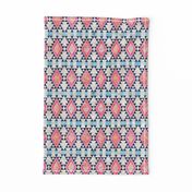 kilim kind diamond 5a Pink peach blue