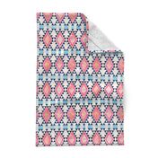 kilim kind diamond 5a Pink peach blue