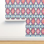 kilim kind diamond 5a Pink peach blue