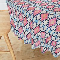 kilim kind diamond 5a Pink peach blue