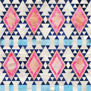 kilim kind diamond 5a Pink peach blue