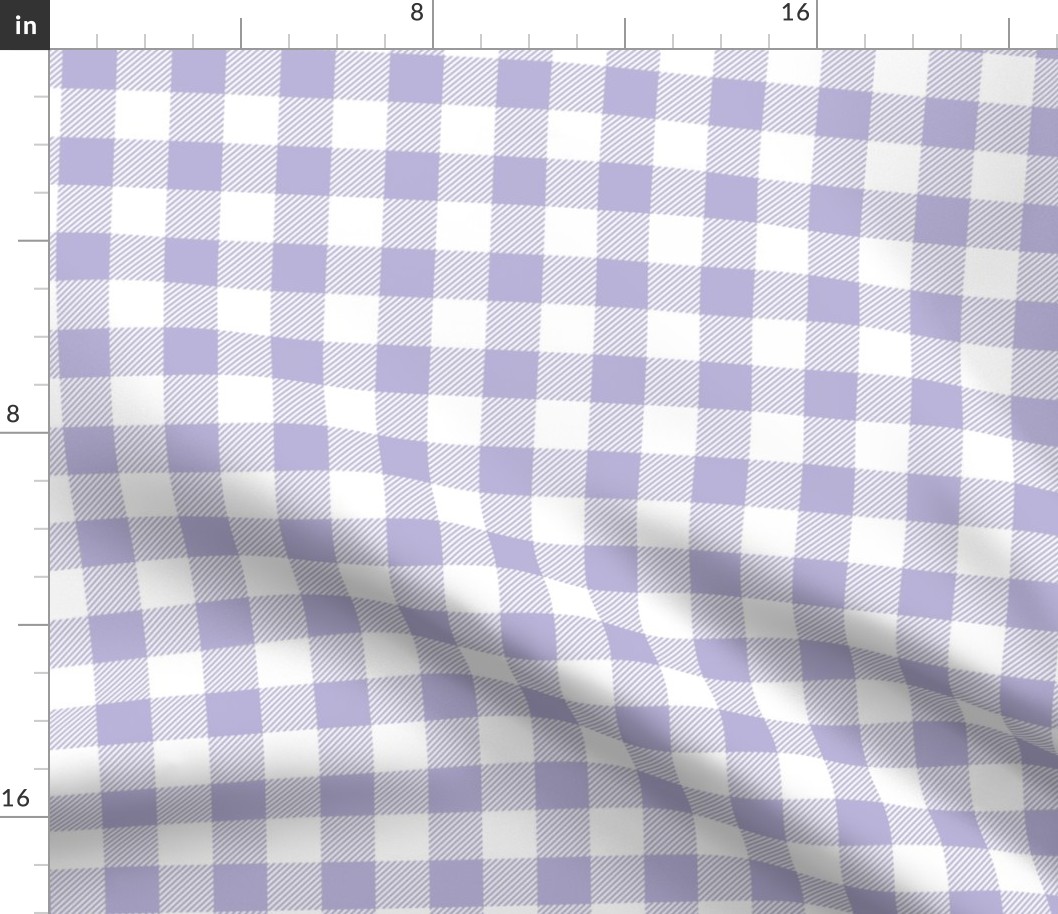 buffalo plaid light purple and white 1"