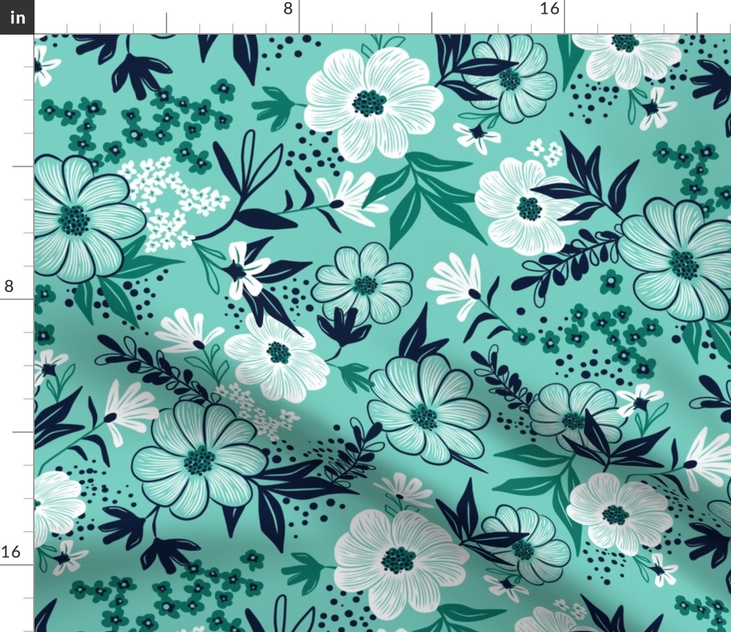 Harper Floral - Modern Mint 