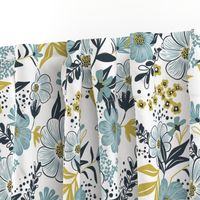 Harper Floral - Dusk Blue