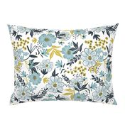 Harper Floral - Dusk Blue