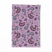 Bohemian Valentine's Day Paisley in Orchid Burgundy and Navy