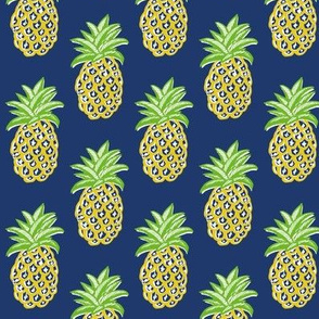 pineapples on navy