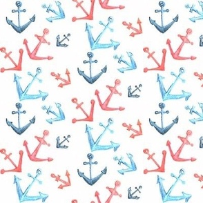 Small Red White and Blue Anchors 