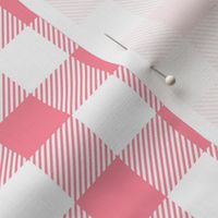 buffalo plaid pretty pink and white 1"