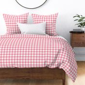 buffalo plaid pretty pink and white 1"