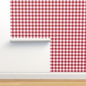 buffalo plaid red and white 1"