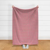 buffalo plaid red and white 1"