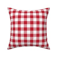 buffalo plaid red and white 1"