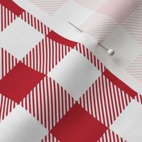 buffalo plaid red and white 1"