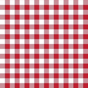 buffalo plaid red and white 1"