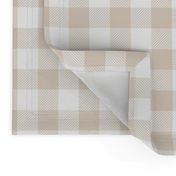 buffalo plaid sand and white 1"