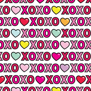 xoxo with hearts
