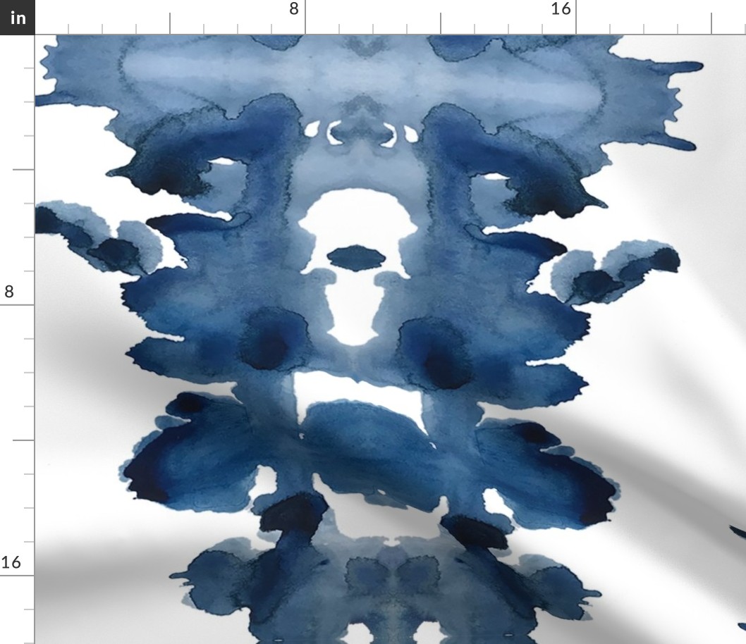 Triple Indigo Ink Blot