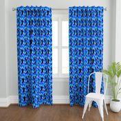 Prickly Pear Cactus Garden No. 2 in Electric Blue + Black