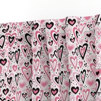 Lovely Hearts (Pink and White)