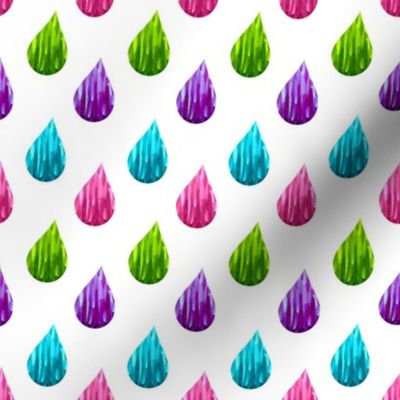 Scandinavian raindrop multicolor // pink // purple // turquoise // green // 