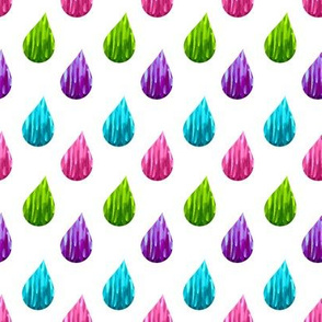 Scandinavian raindrop multicolor // pink // purple // turquoise // green // 