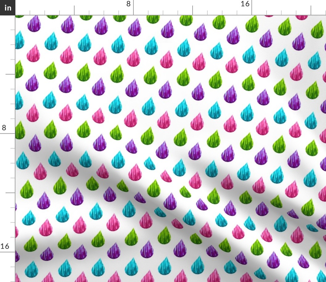 Scandinavian raindrop multicolor // pink // purple // turquoise // green // 