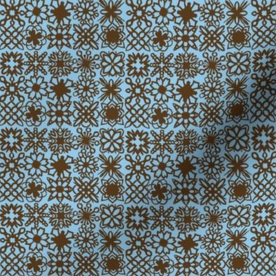 Kirgiami Pattern in Blue and Brown