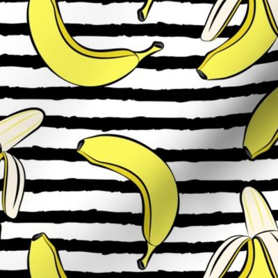 (jumbo scale) bananas on stripes (black)