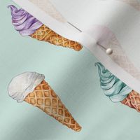 Vintage Ice Cream Cones // Mint