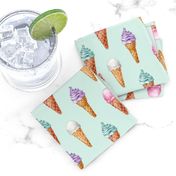 Vintage Ice Cream Cones // Mint