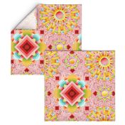 Pink Paisley Sunshine Mandala