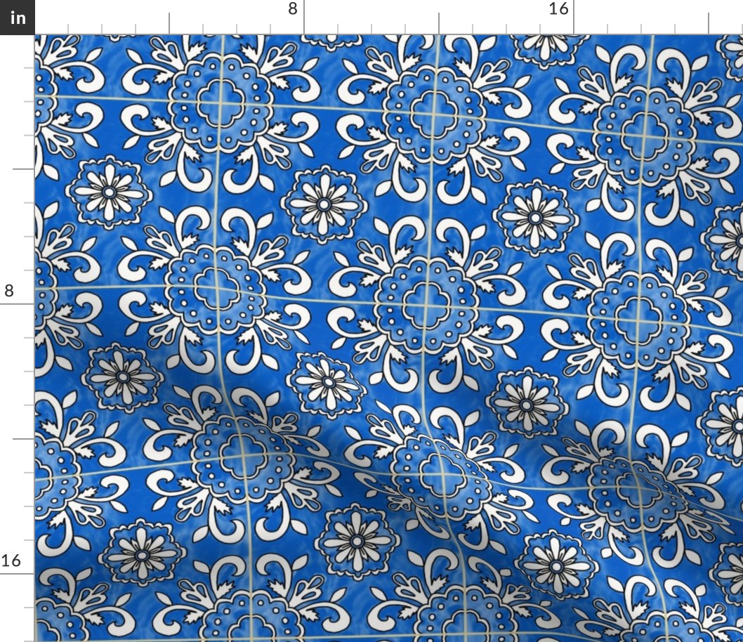 spanish tile (aquamarine blue)